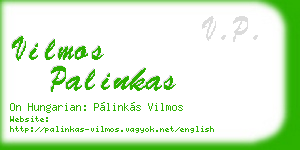 vilmos palinkas business card